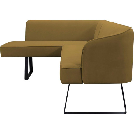 exxpo - sofa fashion Hoekbank Americano met opstaande naad en metalen poten, bekleding in verschillende kwaliteiten afbeelding2 - 1