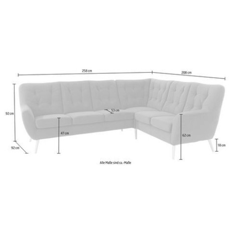 exxpo - sofa fashion Hoekbank Scandi, comfortabel en gezellig met verfijnde rugkussens in actuele kleuren in hoogwaardige bekledingskwaliteiten, l-vorm afbeelding2 - 1