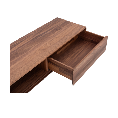 Fawn lowboard 2 drawers houten tv meubel walnut - 220 x 45 cm afbeelding2 - 1