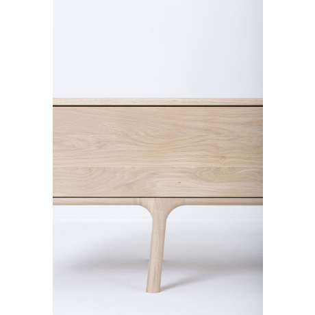 Fawn lowboard 2 drawers houten tv meubel whitewash - 220 x 45 cm afbeelding2 - 1