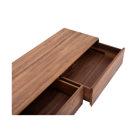 Fawn lowboard 3 drawers houten tv meubel walnut - 220 x 45 cm afbeelding2 - 1