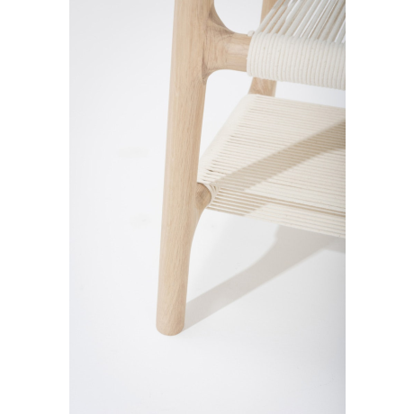 Fawn side table houten bijzettafel whitewash - met glazen tafelblad petrol - 42 x 34 cm afbeelding2 - 1