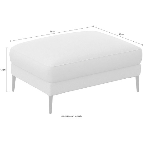 FLEXLUX Poef Belle gestoffeerde hocker, zithocker Scandinavisch design, in een sublieme verwerking afbeelding2 - 1