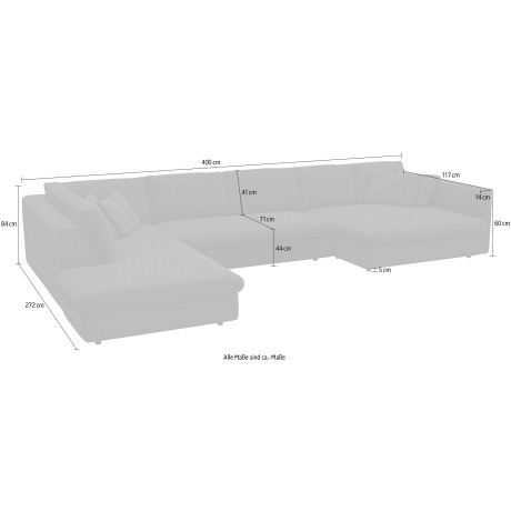 FLEXLUX Zithoek Lovane Zacht en zeer comfortabel, grote zitdiepte op koudschuim, inclusief sierkussen afbeelding2 - 1