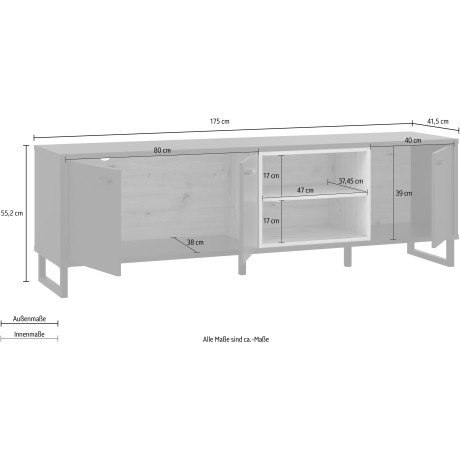 FORTE Tv-meubel Breedte ca. 175 afbeelding2 - 1