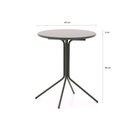 Forza Aziano klaptafel ø 60cm (h:70cm) - Laagste prijsgarantie! afbeelding2 - 1