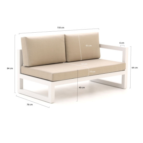 Forza Calleo loungemodule linkerarm 150cm - Laagste prijsgarantie! afbeelding2 - 1