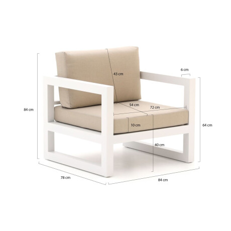 Forza Calleo/Fidenza 160cm stoel loungeset 5-delig - Laagste prijsgarantie! afbeelding2 - 1