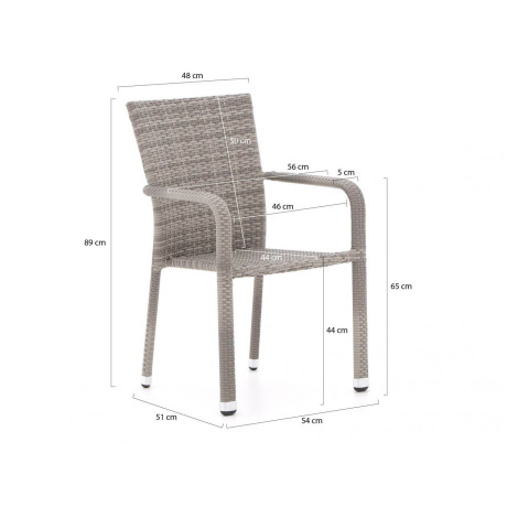 Forza Fossano/ROUGH-S 220cm dining tuinset 7-delig stapelbaar - Laagste prijsgarantie! afbeelding2 - 1