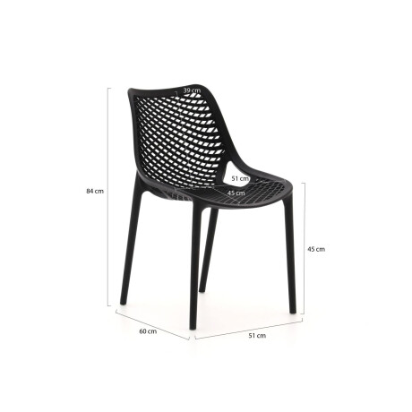 Forza Ripi/Canzo 140cm dining tuinset 5-delig stapelbaar inklapbaar - Laagste prijsgarantie! afbeelding2 - 1