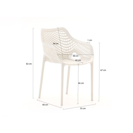 Forza Ripi/Fidenza ø126cm dining tuinset 5-delig stapelbaar - Laagste prijsgarantie! afbeelding2 - 1