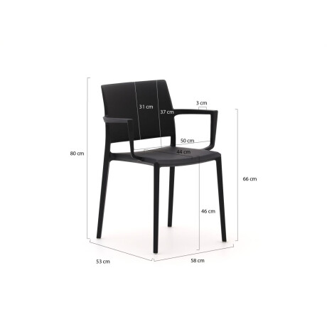 Forza Sile/Canzo 70cm dining tuinset 3-delig verstelbaar - Laagste prijsgarantie! afbeelding2 - 1