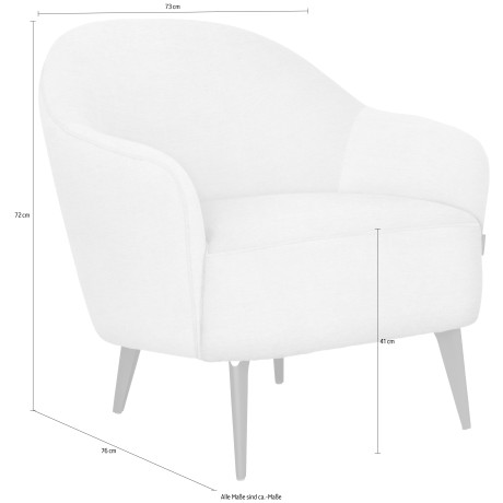 furninova Fauteuil Paloma met chromen poot, in scandinavisch design afbeelding2 - 1