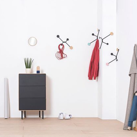 Hook coat rack straight walls - wandkapstok green afbeelding2 - 1