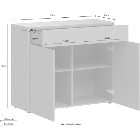 GERMANIA Kast Monteo Breedte 108 cm afbeelding2 - 1