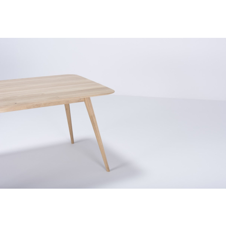 Stafa table houten eettafel whitewash - 140 x 90 cm afbeelding2 - 1