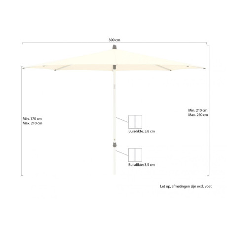 Glatz Alu-Smart parasol ø 300cm - Laagste prijsgarantie! afbeelding2 - 1