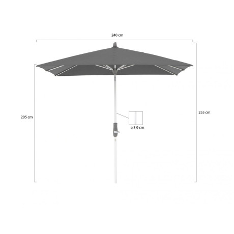 Glatz Alu-Twist parasol 240x240cm - Laagste prijsgarantie! afbeelding2 - 1