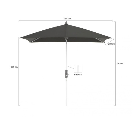 Glatz Alu-Twist parasol 250x200cm - Laagste prijsgarantie! afbeelding2 - 1