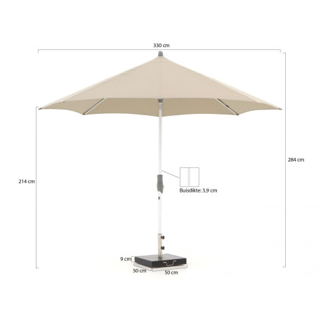 Glatz Alu-Twist parasol ø 330cm - Laagste prijsgarantie! afbeelding2 - 1