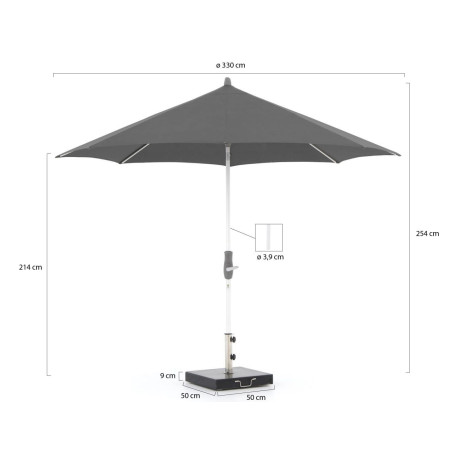 Glatz Alu-Twist parasol ø 330cm - Laagste prijsgarantie! afbeelding2 - 1