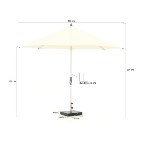 Glatz Alu-Twist parasol ø 330cm - Laagste prijsgarantie! afbeelding2 - 1