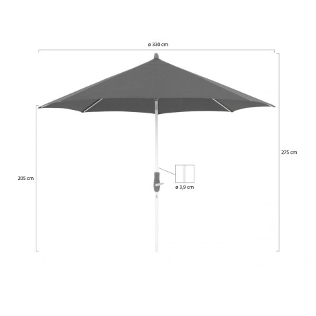 Glatz Alu-Twist parasol ø 330cm - Laagste prijsgarantie! afbeelding2 - 1