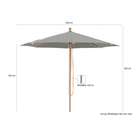 Glatz Piazzino parasol ø 300cm - Laagste prijsgarantie! afbeelding2 - 1