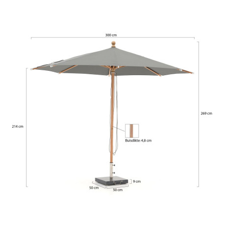 Glatz Piazzino parasol ø 300cm - Laagste prijsgarantie! afbeelding2 - 1