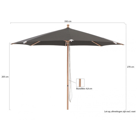 Glatz Piazzino parasol ø 350cm - Laagste prijsgarantie! afbeelding2 - 1