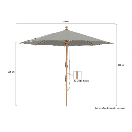 Glatz Piazzino parasol ø 350cm - Laagste prijsgarantie! afbeelding2 - 1
