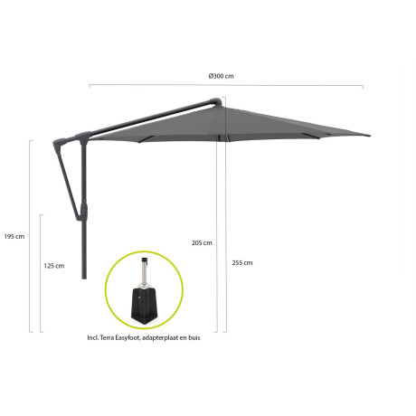 Glatz Sunwing Casa zweefparasol ø 300cm - Laagste prijsgarantie! afbeelding2 - 1