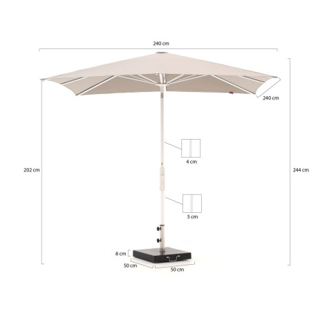 Glatz Twist parasol 240x240cm - Laagste prijsgarantie! afbeelding2 - 1