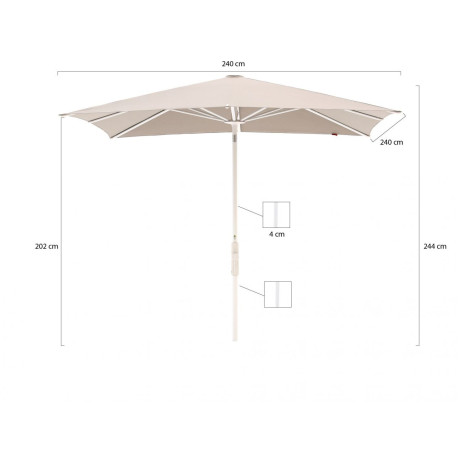 Glatz Twist parasol 240x240cm - Laagste prijsgarantie! afbeelding2 - 1