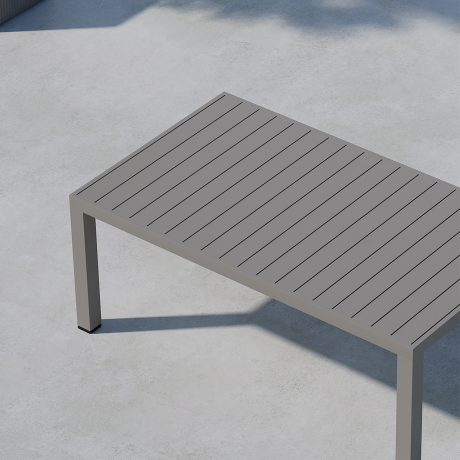 Glen aluminium tuin salontafel taupe - 120 x 45 cm afbeelding2 - 1