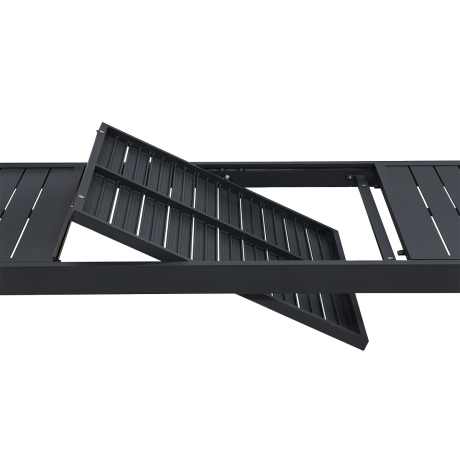 Grace aluminium uitschuifbare tuintafel zwart - 160 tot 240 x 100 cm afbeelding2 - 1
