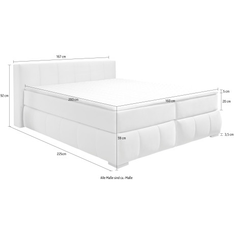 Guido Maria Kretschmer Home&Living Boxspring Chelles incl. koudschuim matrastopper, in 5 breedtes en 3 matrastypes afbeelding2 - 1