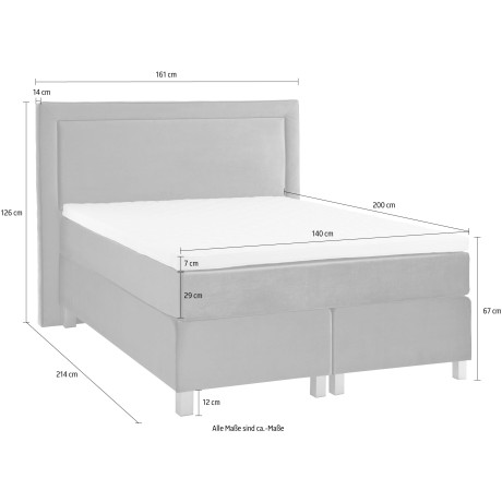 Guido Maria Kretschmer Home&Living Boxspring met comfortschuim topper afbeelding2 - 1