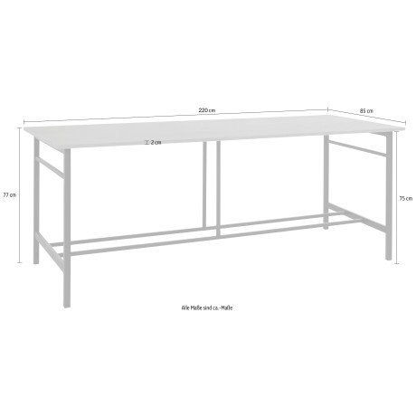 Guido Maria Kretschmer Home&Living Eettafel Sare met echt houtfineer van eiken afbeelding2 - 1