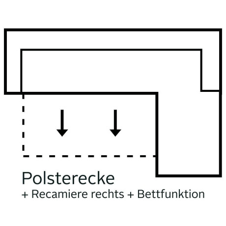 Guido Maria Kretschmer Home&Living Hoekbank Györ L-vorm, optioneel met bedfunctie en bedlade inclusief 2 sierkussens afbeelding2 - 1