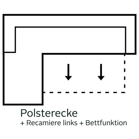 Guido Maria Kretschmer Home&Living Hoekbank Györ L-vorm, optioneel met bedfunctie en bedlade inclusief 2 sierkussens afbeelding2 - 1