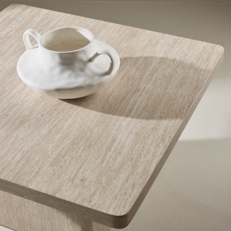 Hannes houten salontafel beige - 80 x 80 cm afbeelding2 - 1