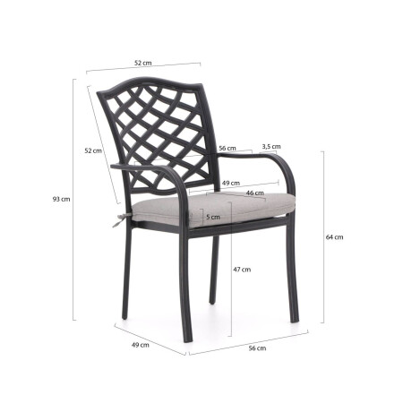 Hartman Berkeley/ROUGH-K 90cm dining tuinset 5-delig - Laagste prijsgarantie! afbeelding2 - 1