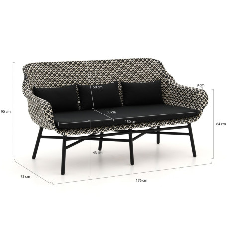 Hartman Delphine lounge tuinbank 176cm - Laagste prijsgarantie! afbeelding2 - 1