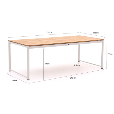 Hartman Fontaine dining tuintafel 220x100cm - Laagste prijsgarantie! afbeelding2 - 1