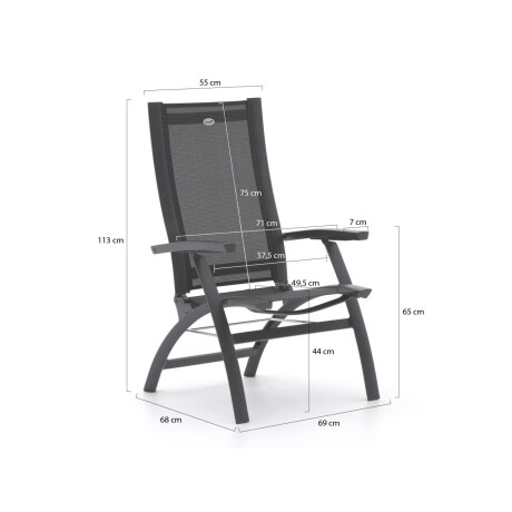 Hartman Primo/Sestino 160cm dining tuinset 5-delig verstelbaar - Laagste prijsgarantie! afbeelding2 - 1