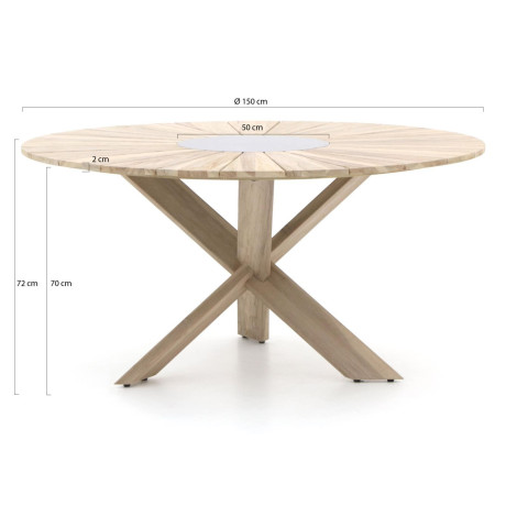 Hartman Provence dining tuintafel ø150cm - Laagste prijsgarantie! afbeelding2 - 1