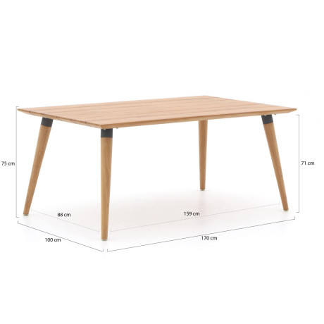 Hartman Sophie Studio dining tuintafel 170x100cm - Laagste prijsgarantie! afbeelding2 - 1