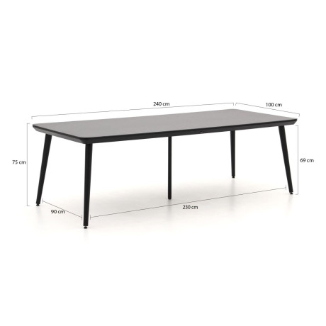 Hartman Sophie Studio dining tuintafel 240x100cm - Laagste prijsgarantie! afbeelding2 - 1