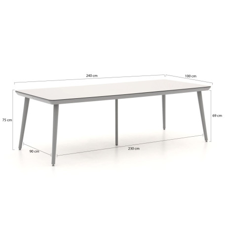 Hartman Sophie Studio dining tuintafel 240x100cm - Laagste prijsgarantie! afbeelding2 - 1